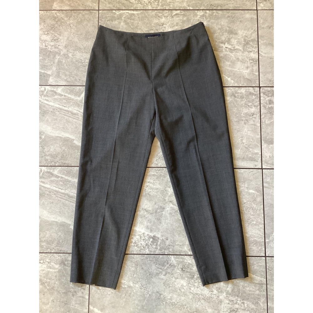 Piazza Sempione Audrey Gray Virgin Wool Blend Tapered Pants IT 46 US 10